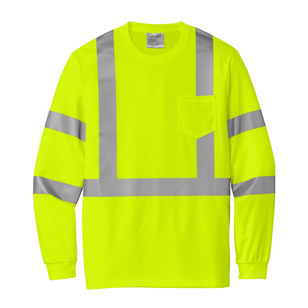 Long Sleeve Shirt - High Visibility ANSI 107 Class 3 Yellow – McCormick ...
